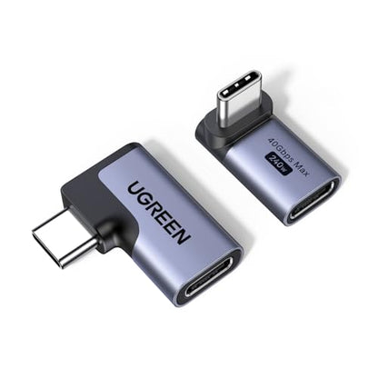 UGREEN 40Gbps Right Angle USB C Adapter Combo, 2-Pack 90 Degree Converter