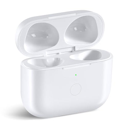 Wireless Charging Case Compatible with AirPod 4th Generation, Air Pod 4 Case Replacement with Bluetooth Pairing Sync Button, No Earbuds,White