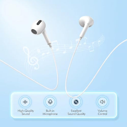 2 Pack USB C Wired Headphones for iPhone 17/16/15 Pro Max Earbuds