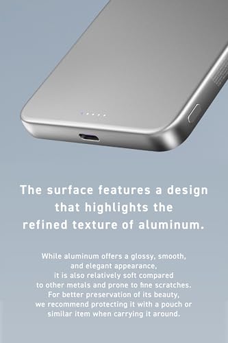 CIO SMARTCOBY Slim 5K 5000mAh Qi2 MagSafe Power Bank Safety Model (Silver) | Lightweight travel, advanced overheat protection, stays cool during use, 15W wireless, 20W USB-C PD, for iPhone - color: Silver