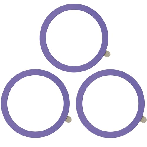 TENOC Universal Metal Ring Sticker, 3Pcs, Light Purple | Compatible with iPhone/Samsung/Android Cellphones, Magnetic Phone Charger/Mount/Holder Conversion - color: Light Purple