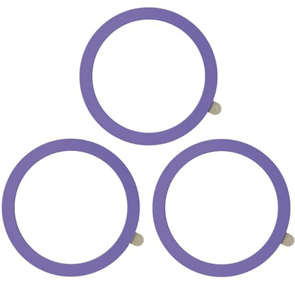 TENOC Universal Metal Ring Sticker, 3Pcs, Light Purple | Compatible with iPhone/Samsung/Android Cellphones, Magnetic Phone Charger/Mount/Holder Conversion - color: Light Purple