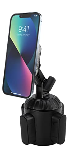 Scosche MP2CUPM-SP MagicMount Pro2 Cup Holder Magnetic Cell Phone Holder Car Mount Kit Compatible with MagSafe, iPhones, Galaxy, Pixel & All Smartphones