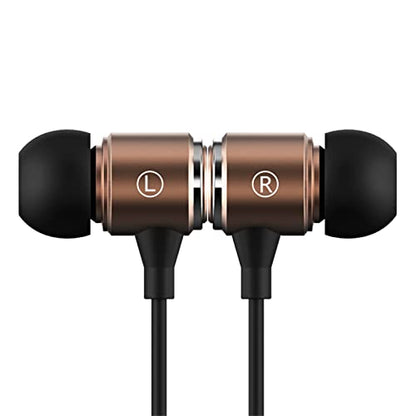 Long Cord Wired Earbuds Without Mic for TV Watching - size: 6.5FT Brown with Microphone