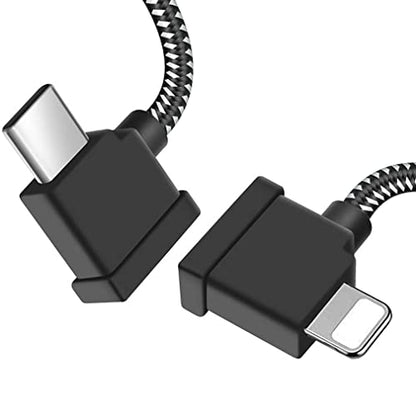 1FT USB C to iOS Remote Controller Cable for DJI Mini 4 Pro, Mavic 3, Mini 2/3 Pro, Air 2S, Mavic Air 2, DJI RC-N1/RC 2 Remote, Drone to Phone 14/13 / Tablet Cable 90 Degree OTG Data Cord Accessories - size: 1FT(12in), style: USB C to IOS