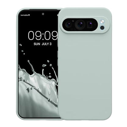 kwmobile Case Compatible with Google Pixel 9 Pro XL Case - Protective Slim TPU Phone Cover - Soft Matte Finish - Cool Mint - color: Cool Mint