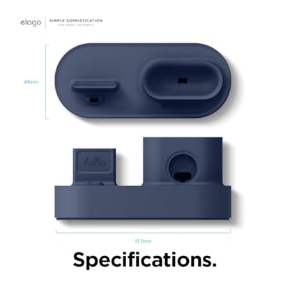 elago 3 in 1 Charging Station for iPhone, AirPods, AirPods Pro, Apple Watch - color: Jean Indigo