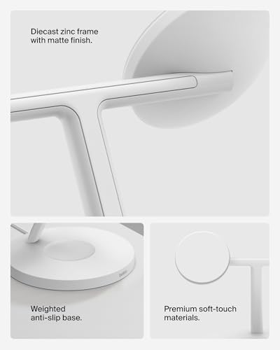 Belkin Qi2 15W Wireless Charging Station, 3 in 1 iPhone Charger - color: White, style: Matte Finish