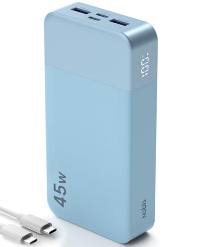 NOBIS 45W 20000mAh Portable Charger Power Bank Fast Charging - color: Blue