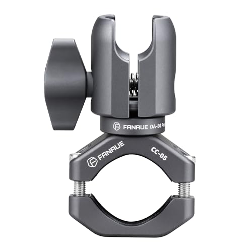 FANAUE Single Socket Arm with Handlebar Clamp Mount U-Bolt Base Compatible with RAM Mounts 1 Inch Ball Head and Bike Motorcycle Phone Holder, Can be Installed on 0.87-1.26" Diameter Rail Round Rod.