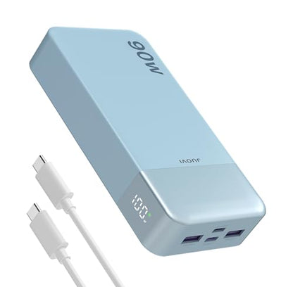JUOVI Laptop Power Bank 90W 20000mAh Portable Charger - color: Blue