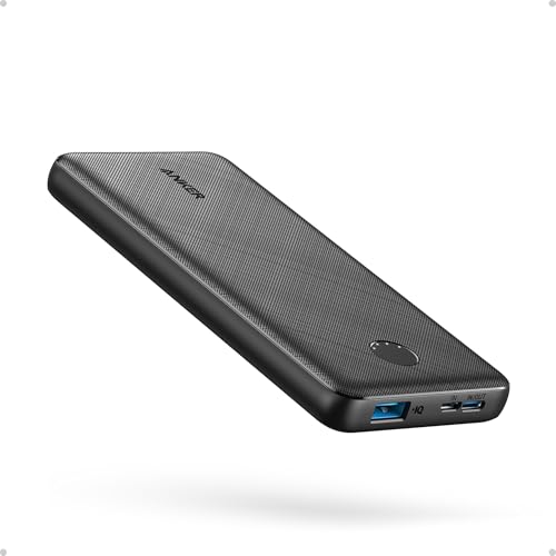 Anker Power Bank, 10,000mAh Portable Charger, PowerIQ USB-C Battery Pack - color: Black