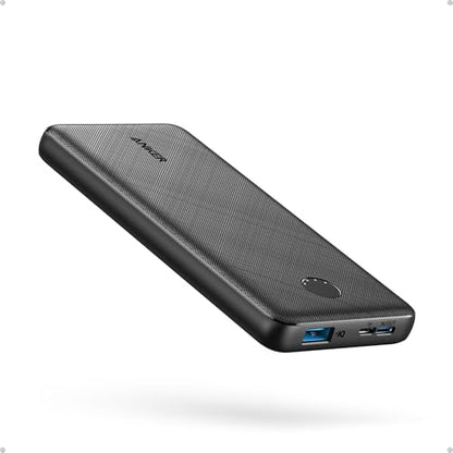 Anker Power Bank, 10,000mAh Portable Charger, PowerIQ USB-C Battery Pack - color: Black