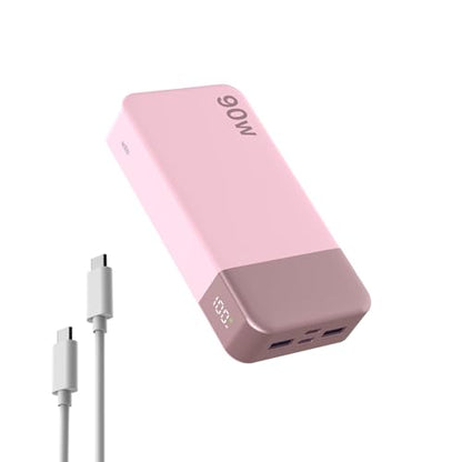 NOBIS Portable Charger 20000mAh 90W Laptop Power Bank - color: Pink
