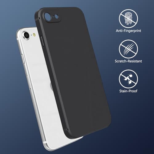 FanTEK Phone Case Compatible with iPhone 7, iPhone 8, iPhone SE 2nd Generation, iPhone SE 3rd Generation Case, Anti-Scratch & Fingerprint Phone Case Protective Cover, Matte Black - size: iPhone 7/8/SE2/SE3
