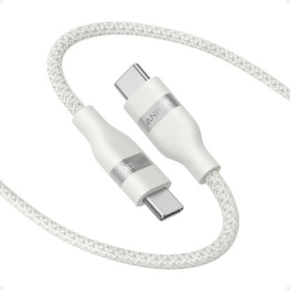 Anker Nano USB C to USB C Cable, 240W Fast Charging Cable (White, 6ft) - color: White, size: 6ft