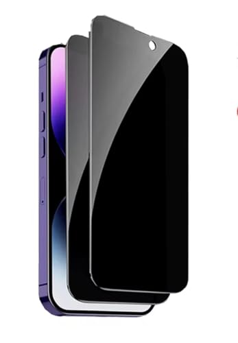 Privacy Screen Protector for iPhone 17 16 15 14 13 12 11, Anti-Spy Tempered Glass, 3 Pack: 2 screen protectors & 1 camera protector