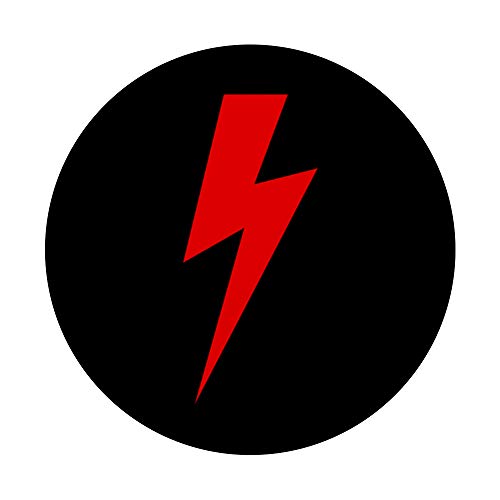 Red Lightning Bolt PopSockets PopGrip: Swappable Grip for Phones & Tablets