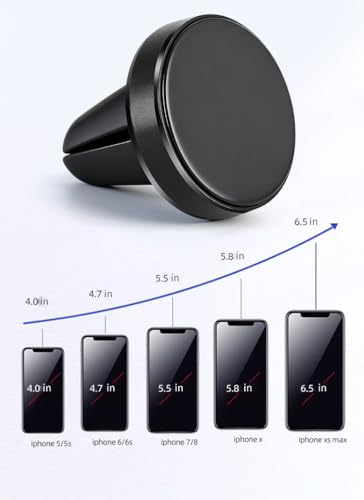 Magnetic Phone Holder for car【2 Packs 】【Strong Magnet】phone holders for your car phone holder Mount for Car【4 Metal Plate】Universal Airvent cell phone car mount for iphone Samsung car accessories