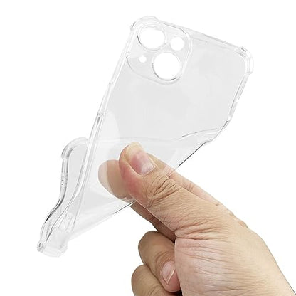 1PC Clear Soft TPU Silicone Case for iPhone 15 Plus | Clear Flexible Back Cover Made of Soft TPU/Silicone Rubber with Precise Rear Camera Cutouts - color: For iPhone 15 Plus
