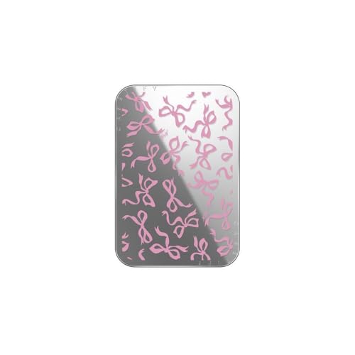 CASETiFY Snappy Card Holder Stand Compatible with Magsafe - Bows - Silver Mirror - color: Bows