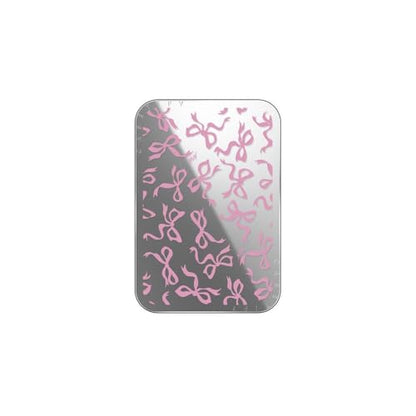 CASETiFY Snappy Card Holder Stand Compatible with Magsafe - Bows - Silver Mirror - color: Bows