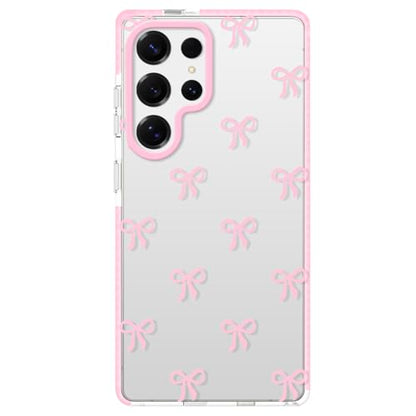 Dumkery Cute Phone Case for Samsung Galaxy S25 Ultra, Bow Aesthetic Pattern Cases, Soft Clear TPU Shockproof Bumper Cover for Girls Women - size: Samsung Galaxy S25 Ultra