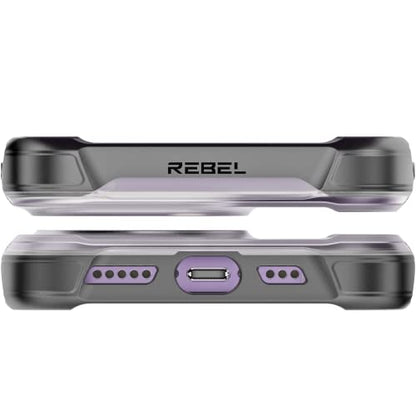 REBEL Clear Case for iPhone 14 Pro [Frosted Series Gen-4] Strong MagSafe Compatible, Translucent, Matte Texture, Protective Shockproof Bumpers, Metal Buttons, 6.1 Inch Phone Cover 2023 (Frosted Black) - color: Frosted Black, size: iPhone 14 Pro