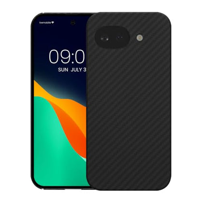 kalibri Aramid Fiber Case Compatible with Google Pixel 10a - Case Super Slim Strong Protective Phone Cover - Black Matte - size: Pixel 10a
