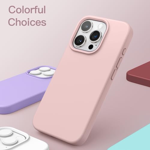 JETech Silicone Case for iPhone 15 Pro Max, Pink | Silky Soft Touch, Shockproof Protection, Scratch Resistant, Microfiber Lining - color: Pink, size: iPhone 15 Pro Max