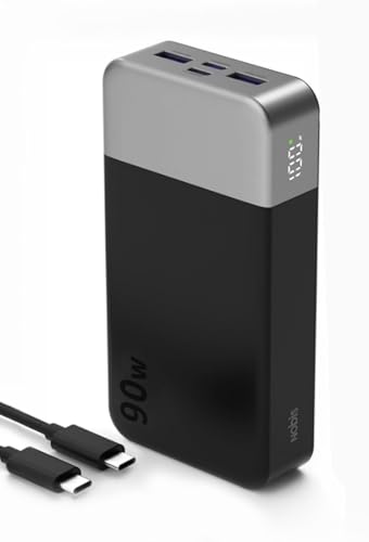 NOBIS 90W Portable Charger 20000mAh Laptop Power Bank Fast Charging - color: Black
