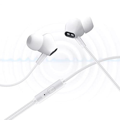 Aylaa Wired Earbuds Headphones for School with Microphone Noise Isolating Stereo Bass in-Ear Earphones – for Smartphones, Tablets, Schools, Ipads, Multiuse - 3.5mm Plug in Audio Jack - White - color: White