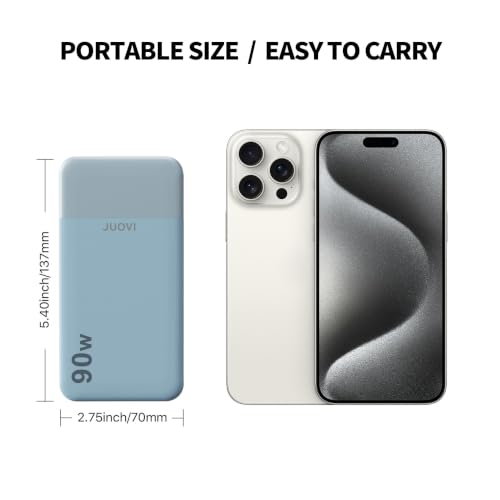 JUOVI Laptop Power Bank 90W 20000mAh Portable Charger - color: Blue