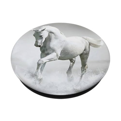 White Horse Pop Socket Grip Stand PopSockets Adhesive PopGrip - style: Adhesive PopGrip