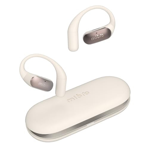 mibro OpenEar Pro Open Ear Earbuds with Mic, Lightweight Bluetooth, White - color: White