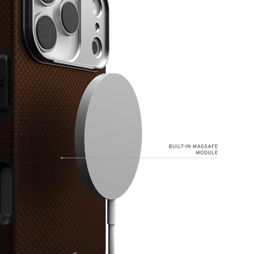 URBAN ARMOR GEAR UAG Designed for iPhone 17 Pro Case Fibr Armr - Compatible with MagSafe Military Grade Protective Cover, Solar Flare/Charcoal - color: Fibr Armr - Solar Flare/Charcoal
