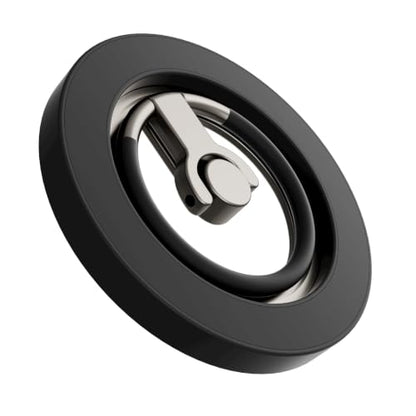 MagSafe Phone Grip Stand, 360° Rotatable, Dual-Sided Magnet - color: Black