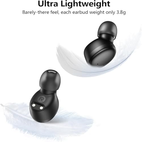 kurdene Wireless Earbuds Bluetooth 5.3 Light Weight in Ear Headphones - color: Black