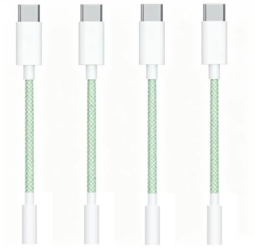 [Apple MFi Certified] USB C to 3.5mm Headphone Adapter for iPhone 17 16 iPad - color: Green
