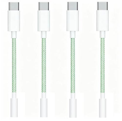 [Apple MFi Certified] USB C to 3.5mm Headphone Adapter for iPhone 17 16 iPad - color: Green