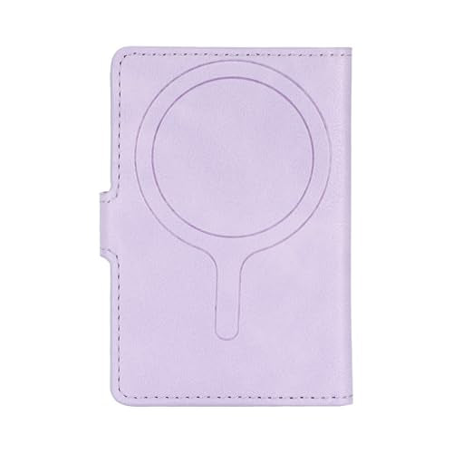 Ultra-Thin Magnetic Wallet and Card Holder (Purple) | Compatible with All Magnetic Protective Case,Premium PU leather, stand function, 6 card slots; Fits iPhone17/16/15/14series - color: Purple
