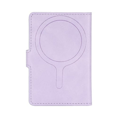 Ultra-Thin Magnetic Wallet and Card Holder (Purple) | Compatible with All Magnetic Protective Case,Premium PU leather, stand function, 6 card slots; Fits iPhone17/16/15/14series - color: Purple