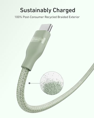 Anker Nano USB C to USB C Cable, 240W Fast Charging Cable (Green, 6ft) - color: Green, size: 6ft