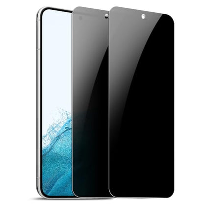 2 Pack Privacy Screen Protector for Samsung Galaxy S22 Plus [27° Anti-Spy] Ultra Thin 9H Dual-Glass Coated PET Film [Fast Fingerprint Unlock] [Unbreakable] Scratch Resistant, Easy Install with Alignment Jig - size: Galaxy S22 Plus