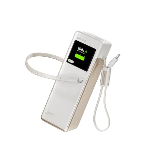 Laptop Power Bank 170W Fast Charging, 25000mAh Portable Charger for MacBook - color: White