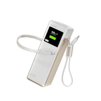 Laptop Power Bank 170W Fast Charging, 25000mAh Portable Charger for MacBook - color: White