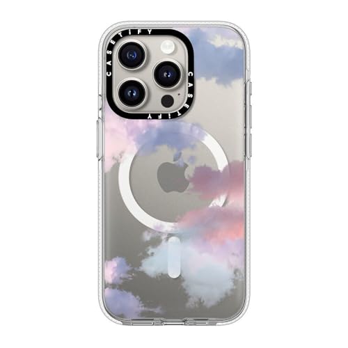 CASETiFY for iPhone 15 Pro Case - Impact Clear Compatible with MagSafe | Not Yellowing | 6.6 ft. 3X Military Grade Drop Protection | Clouds | Clear - color: Clouds, size: Iphone 15 Pro (6.1")