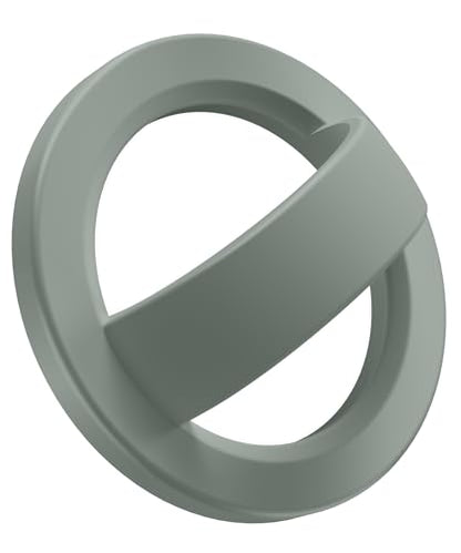 GONEZ Magnetic Phone Grip Compatible with MagSafe, Removable Silicone Loop Grip, Phone Ring Holder for Back of Phone for iPhone 17/16/15/14/13/12 Series, Calke Green - color: Calke Green