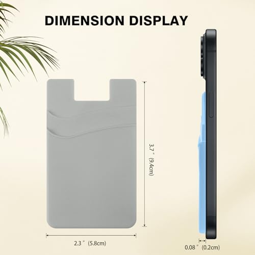 3 Pcs Card Holder for Back of Phone,Silicone Back Card Holder - color: 3PCS