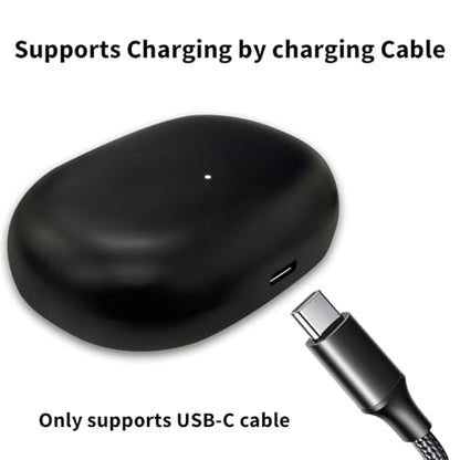 Charging Case Replacement Compatible for Beats Studio Buds Wireless Earbuds (Not Include Earbud) Type-C Protective Case (Black) Bluetooth Pairing Sync Button
